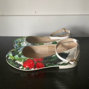 Dolce and Gabana Girls Floral Ballet Shoes